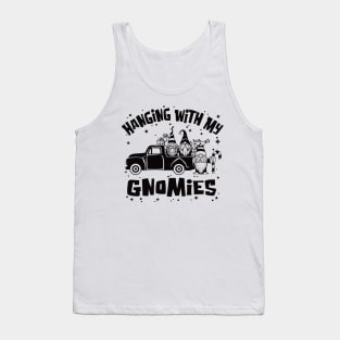 Funny Hanging With My Gnomies Cute Gnomes Christmas Holiday Tank Top